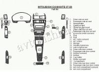 Декоративные накладки салона Mitsubishi Diamante 1997-1999 полный набор, 26 элементов.