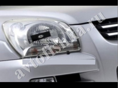 Защита передних фар прозрачная Kia Sportage 2008-2010