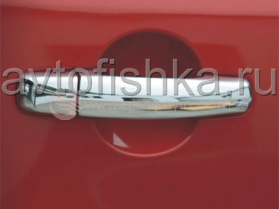 Suzuki SX4 (06-) седан и хэтчбек хромированные накладки на ручки дверей внешние под сенсор, комплект 4 шт.